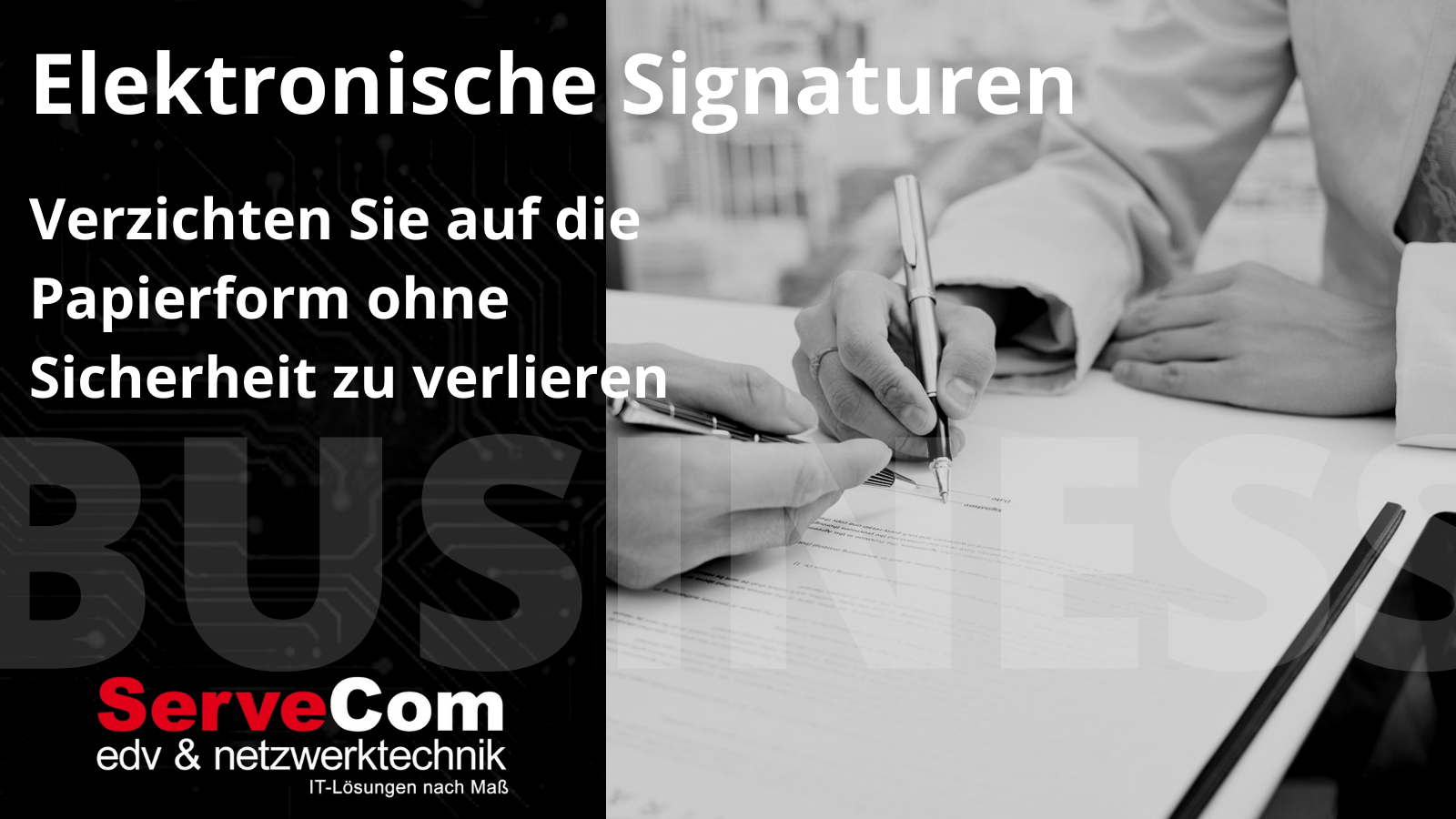 Elektronische Signaturen Anzeige